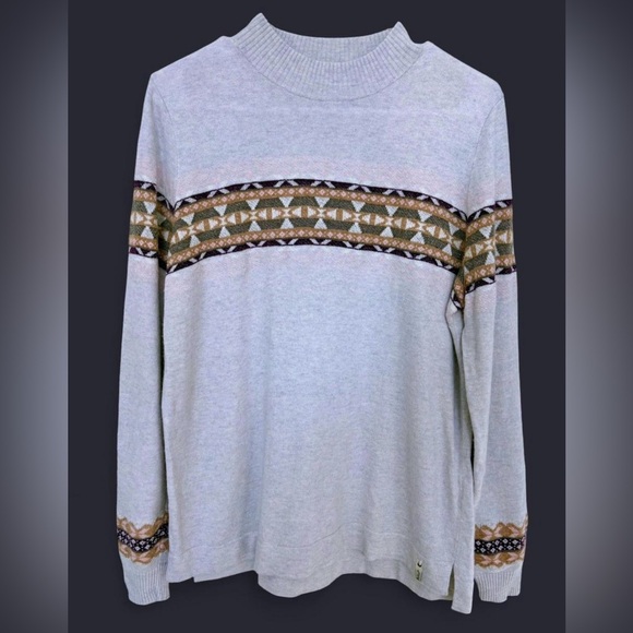 Women's Woolrich Fair Isle Merino Wool Alpaca Blend Pullover Sweater XL
